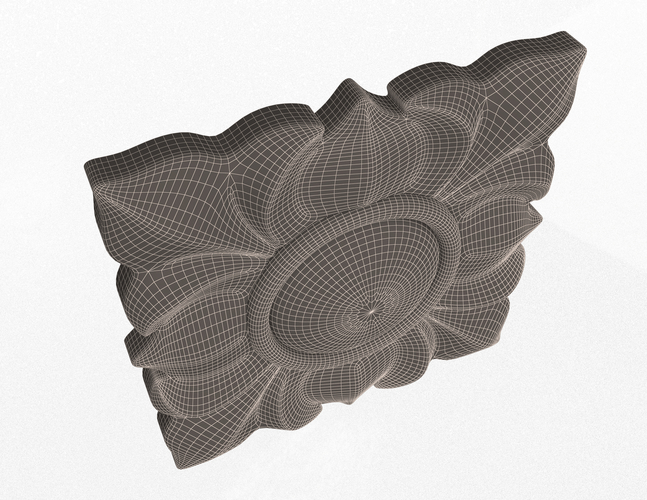 Rosette Carved Decoration CNC 02 3D Print 498443