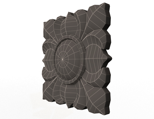 Rosette Carved Decoration CNC 02 3D Print 498449