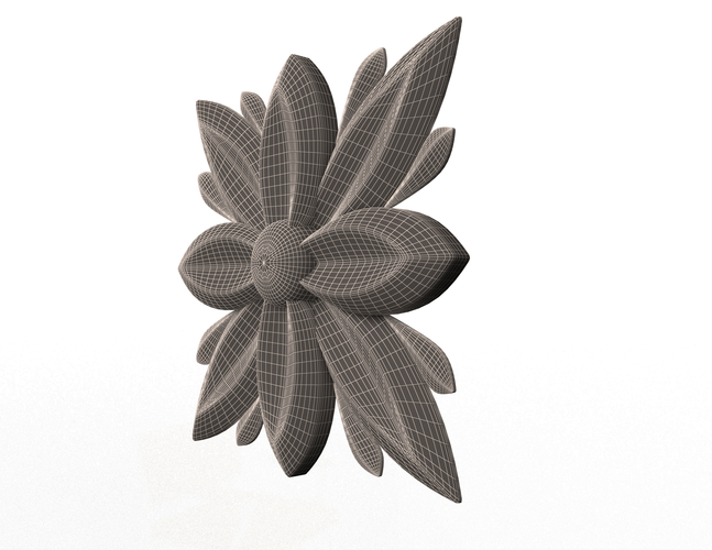 Rosette Carved Decoration CNC 04 3D Print 498459