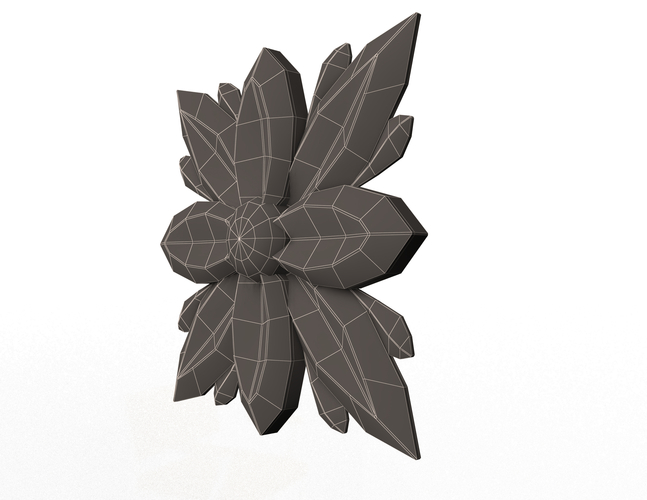 Rosette Carved Decoration CNC 04 3D Print 498464