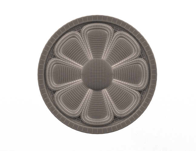 Rosette Carved Decoration CNC 07 3D Print 498472