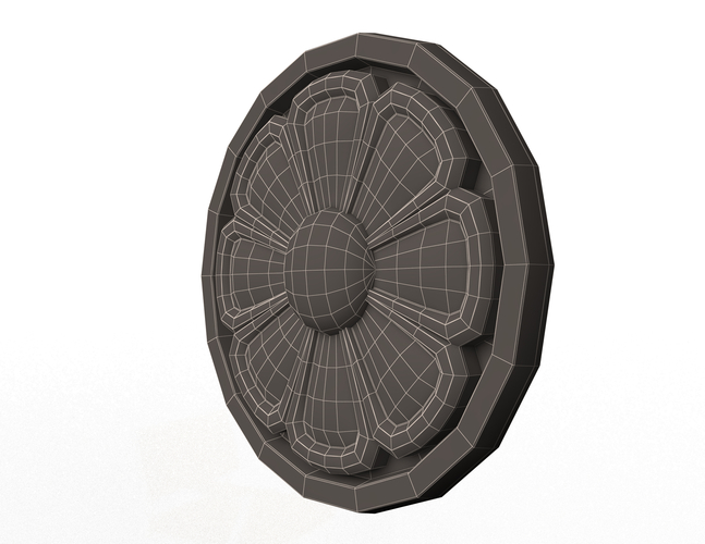 Rosette Carved Decoration CNC 07 3D Print 498479