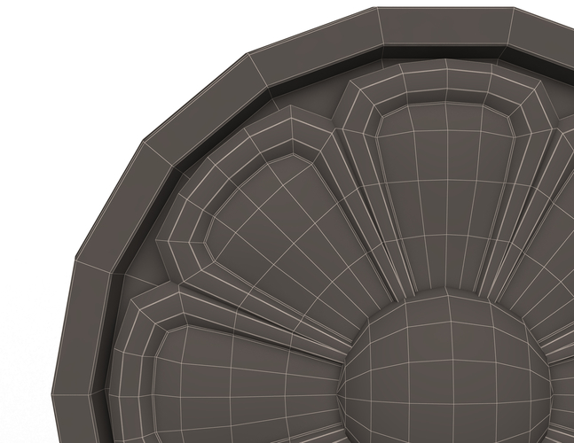 Rosette Carved Decoration CNC 07 3D Print 498480