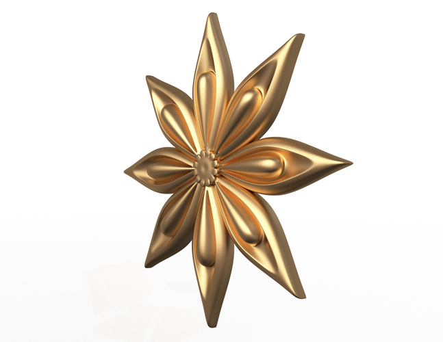 Rosette Carved Decoration CNC 011 3D Print 498484