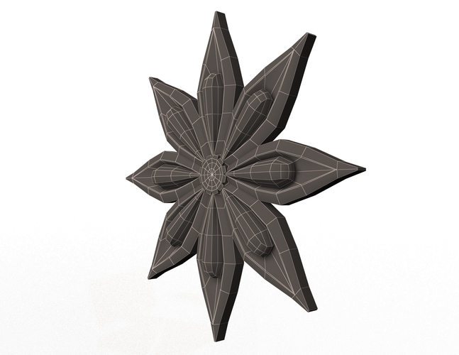 Rosette Carved Decoration CNC 011 3D Print 498494