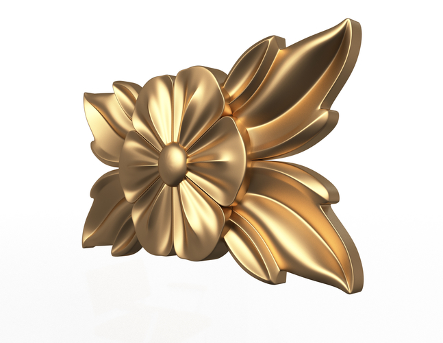 Rosette Carved Decoration CNC 013 3D Print 498499