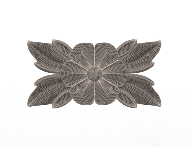 Rosette Carved Decoration CNC 013 3D Print 498502