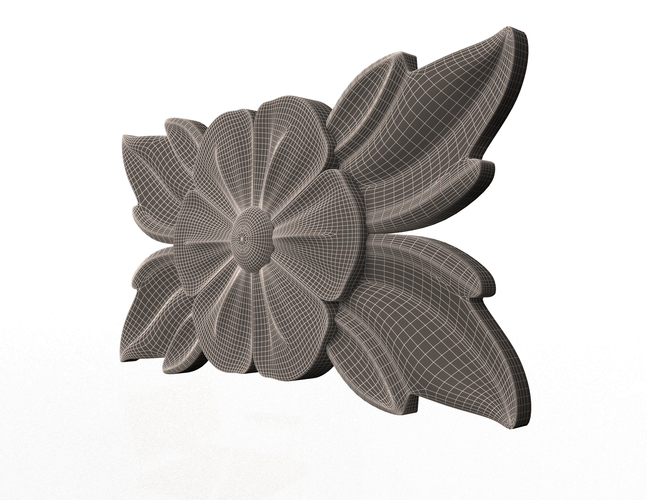 Rosette Carved Decoration CNC 013 3D Print 498504