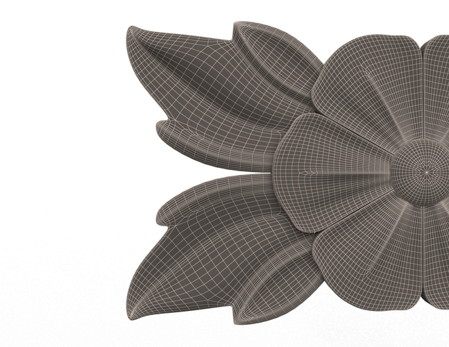 Rosette Carved Decoration CNC 013 3D Print 498505