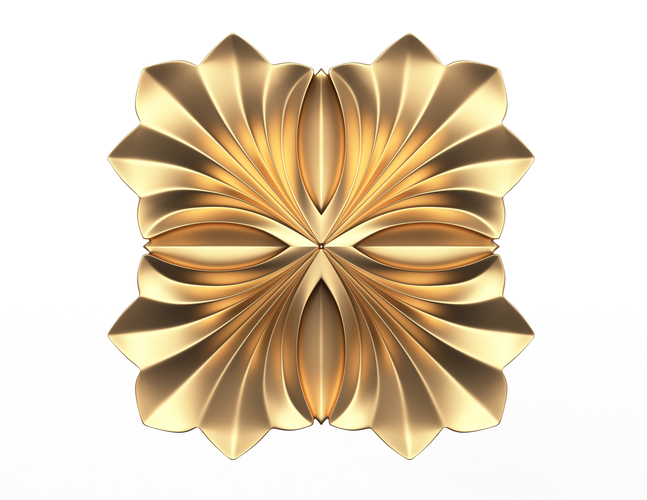 Rosette Carved Decoration CNC 016 3D Print 498512