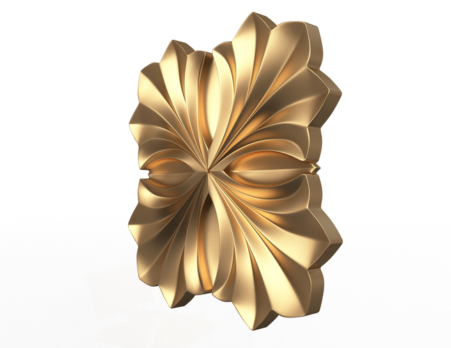 Rosette Carved Decoration CNC 016 3D Print 498514