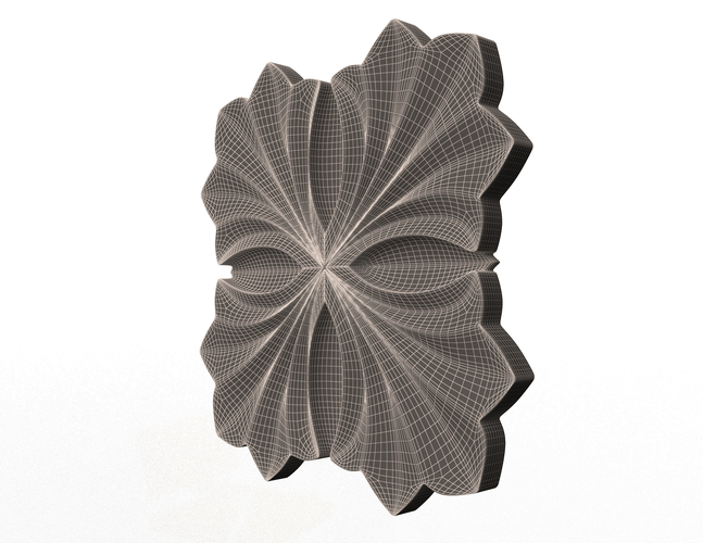 Rosette Carved Decoration CNC 016 3D Print 498519