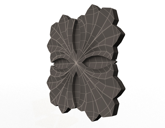 Rosette Carved Decoration CNC 016 3D Print 498524