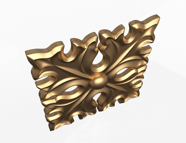 Rosette Carved Decoration CNC 017 3D Print 498528