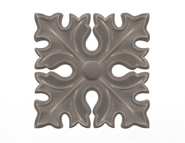 Rosette Carved Decoration CNC 017 3D Print 498532