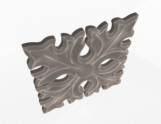Rosette Carved Decoration CNC 017 3D Print 498533