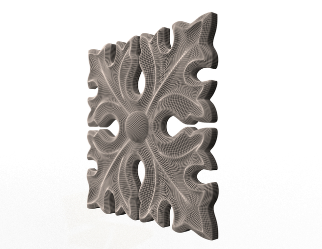 Rosette Carved Decoration CNC 017 3D Print 498534