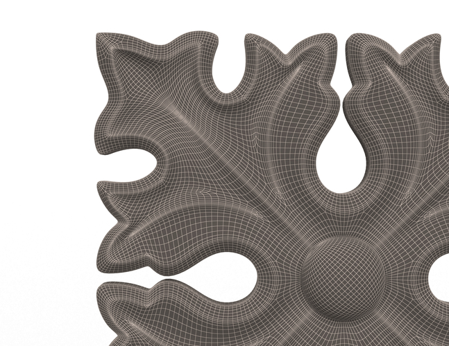 Rosette Carved Decoration CNC 017 3D Print 498535