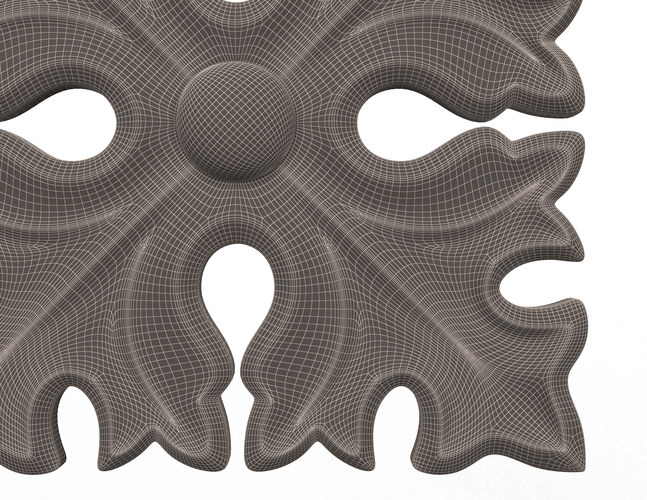 Rosette Carved Decoration CNC 017 3D Print 498536