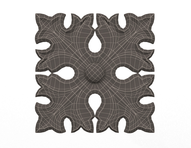 Rosette Carved Decoration CNC 017 3D Print 498537