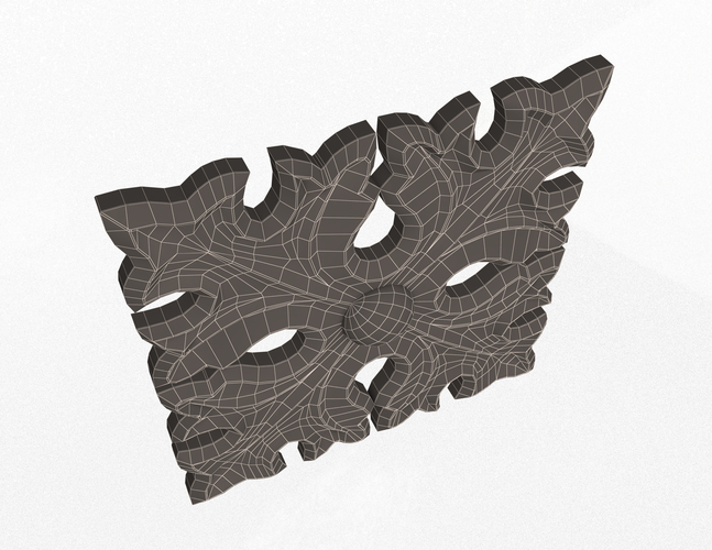 Rosette Carved Decoration CNC 017 3D Print 498538
