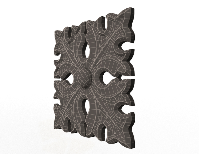 Rosette Carved Decoration CNC 017 3D Print 498539