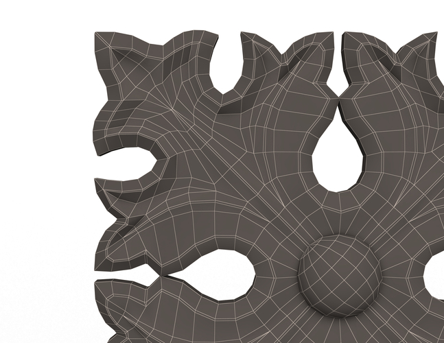 Rosette Carved Decoration CNC 017 3D Print 498540
