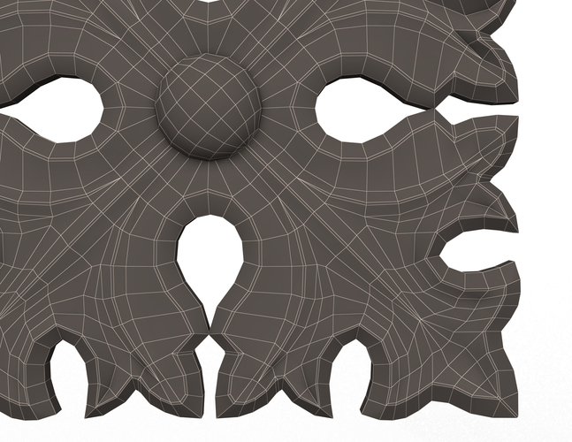 Rosette Carved Decoration CNC 017 3D Print 498541