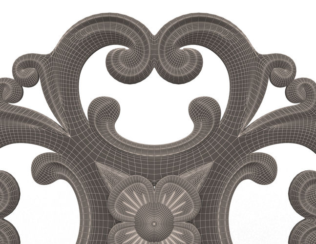 Rosette Carved Decoration CNC 024 3D Print 498581