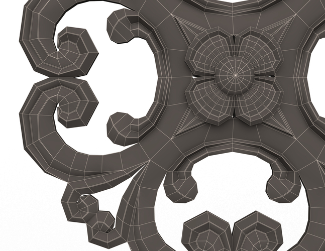 Rosette Carved Decoration CNC 024 3D Print 498587