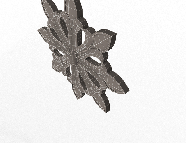 Rosette Carved Decoration CNC 025 3D Print 498600