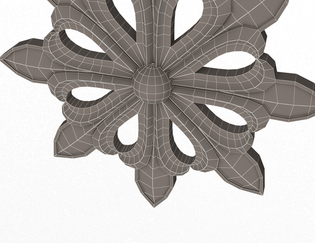 Rosette Carved Decoration CNC 025 3D Print 498602