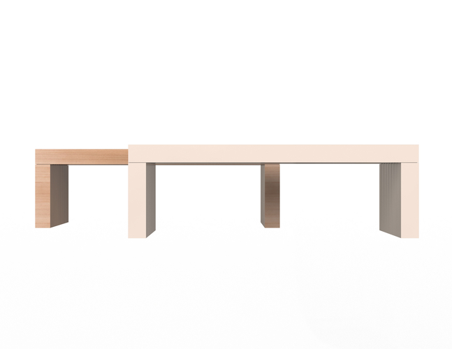 Simple Wooden Bench 3D Print 498668