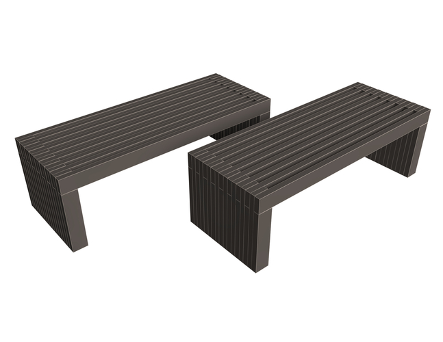 Simple Wooden Bench 3D Print 498673