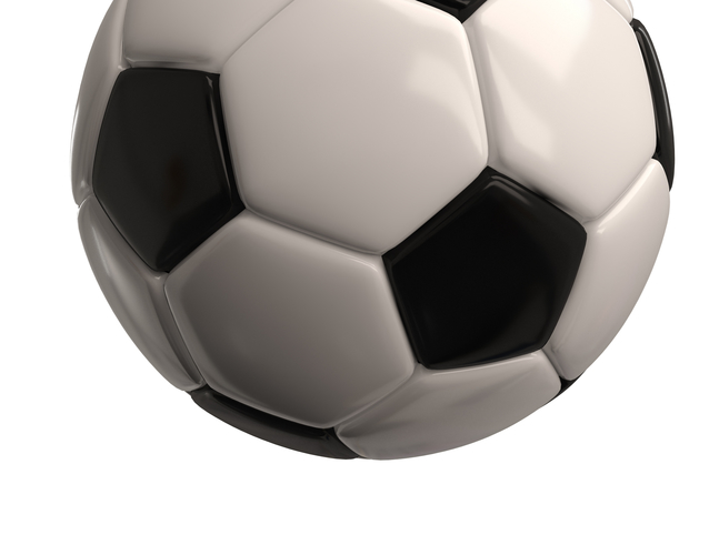 Soccer Ball Black White 3D Print 498695