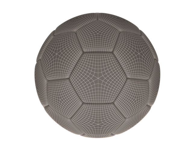 Soccer Ball Black White 3D Print 498697