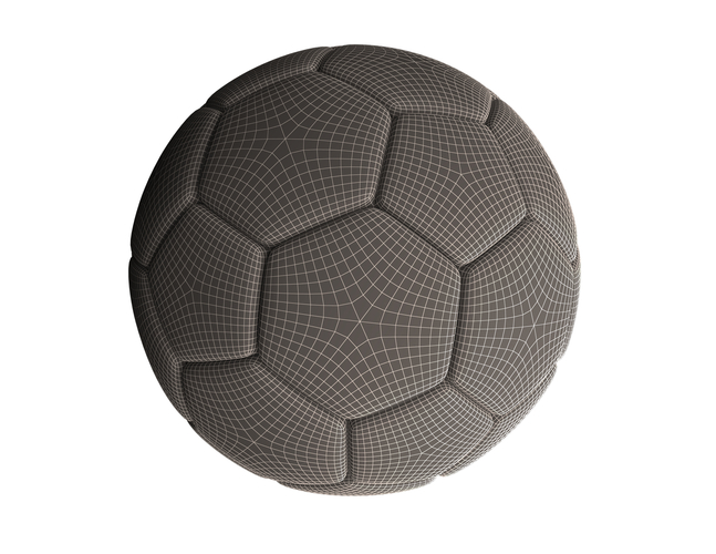 Soccer Ball Black White 3D Print 498698