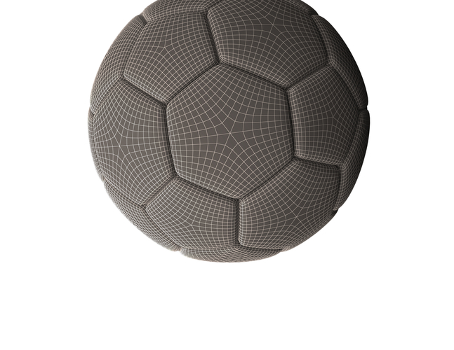 Soccer Ball Black White 3D Print 498699