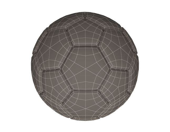 Soccer Ball Black White 3D Print 498702