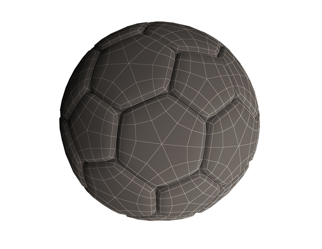 Soccer Ball Black White 3D Print 498703