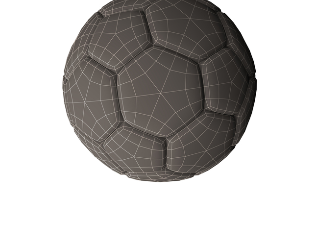 Soccer Ball Black White 3D Print 498704