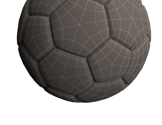 Soccer Ball Black White 3D Print 498705