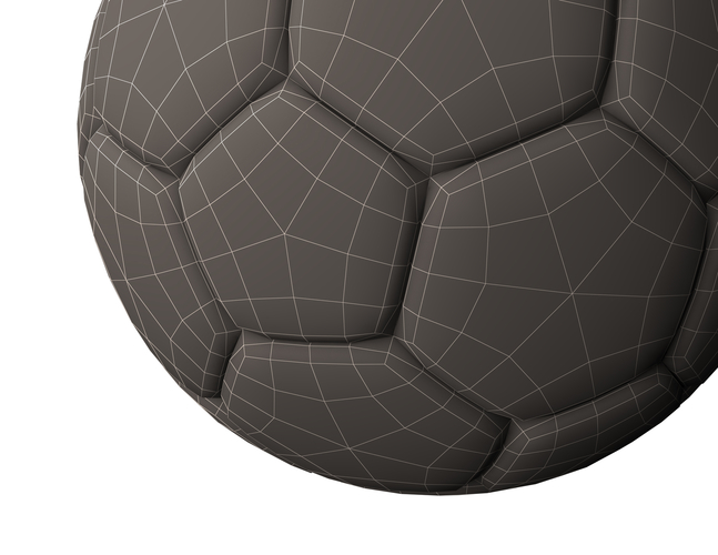 Soccer Ball Black White 3D Print 498706