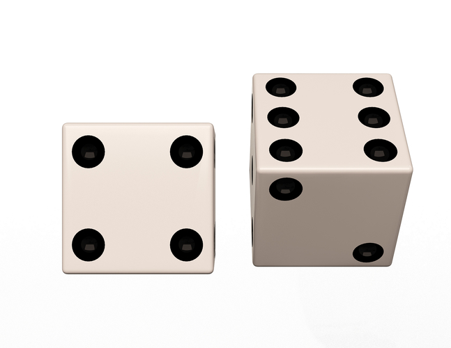 Standard Backgammon Dice Set 3D Print 498798