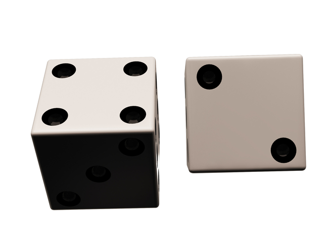 Standard Backgammon Dice Set 3D Print 498800