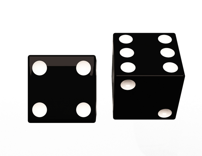 Standard Backgammon Dice Set 3D Print 498801