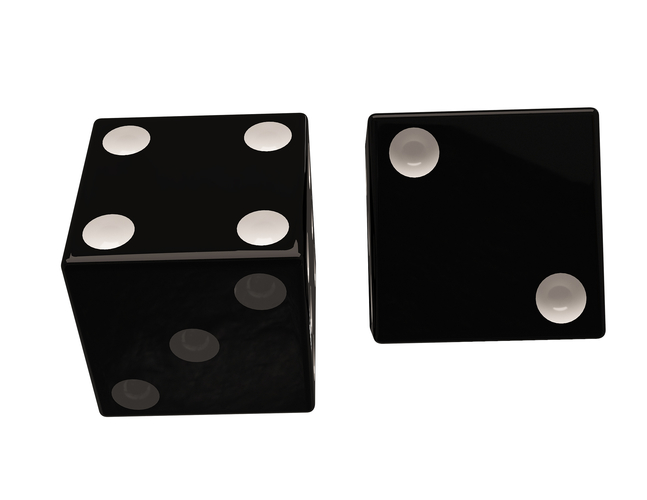 Standard Backgammon Dice Set 3D Print 498804