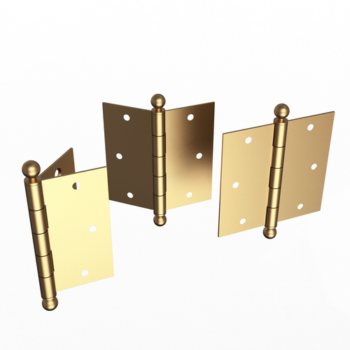 Brass Door Hinge Set 3D Print 499032