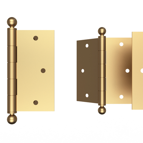 Brass Door Hinge Set 3D Print 499035