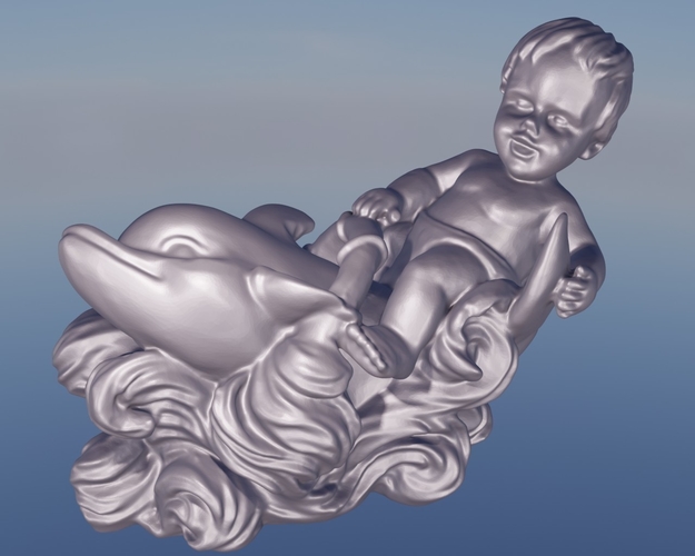 Dolphin and child 3D Print 499072